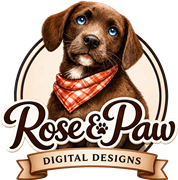 Rose and Paw Digital Designs logo