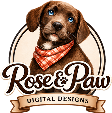 Rose and Paw Digital Designs brand mark